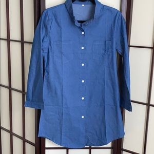 Denim Button Down Dress New